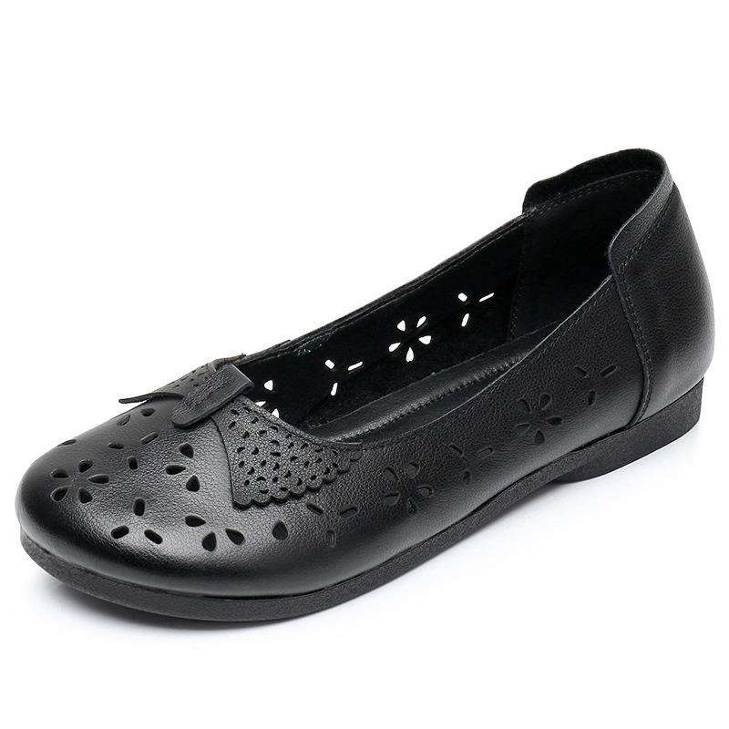 Hollow Shoes Sandals Low Top Soft Sole Summer Rubber Sole Medium Shoes Hollow Shoes