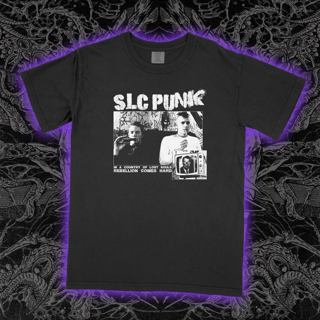 SLC Punk Tshirt Classic Movie Design 90s Punk Rock Alternative Style Unisex Pure Cotton Streetwear Top for Couples Harajuku