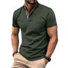 Summer Men's Short Sleeve Tops Waffle Lapel Camouflage Polo Shirt Plus Size Polo Shirt Men's Casual T-Shirt Tops