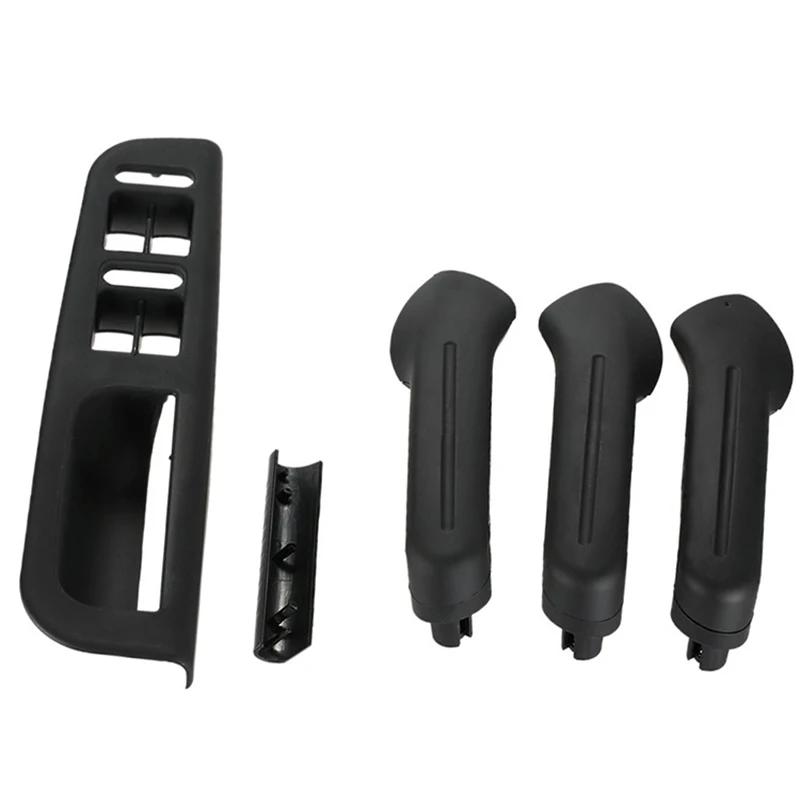 Front Rear Left Right Door Black Pull Grab Handle VW Bora Golf 4 MK4 for Jetta 1999-2004 Carbon Fiber Style 3B1867171E 5Pcs