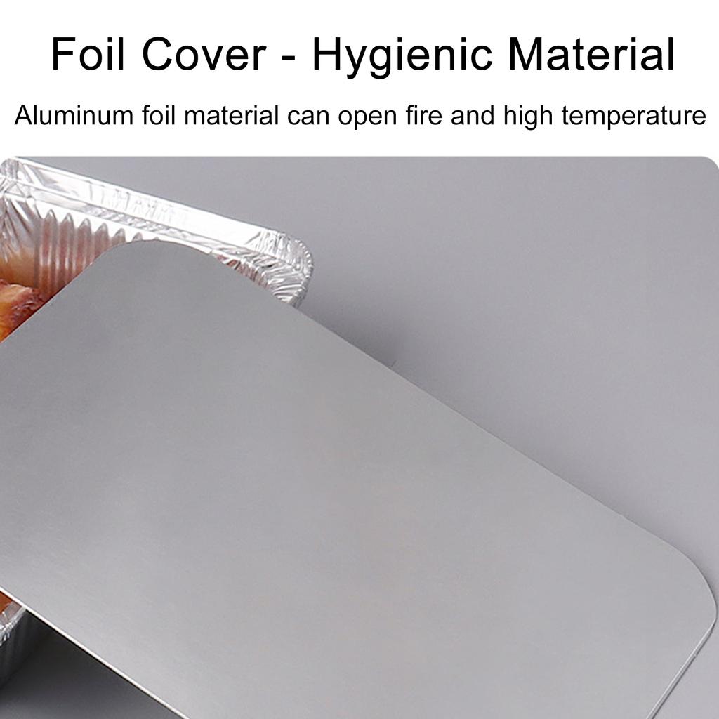 Disposable Tin Foil Box with Lid Outdoor Barbecue Baking Oven Tin Foil Bowl