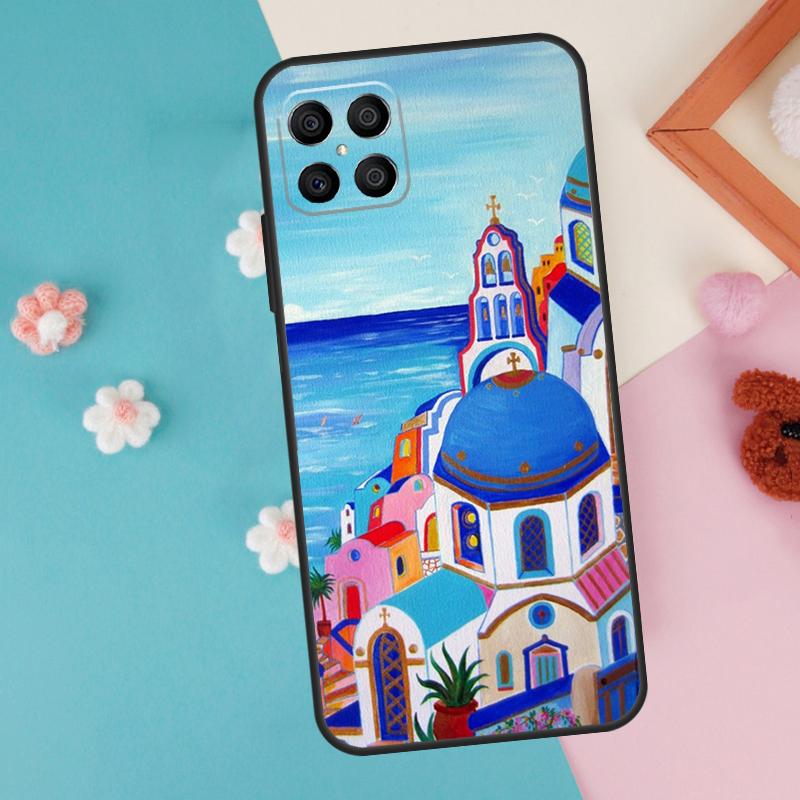 Oia Santorini Greece Case For Honor 200 Pro 50 70 90 X9a X8a X8 X9 X8b X9c X9b Honor Magic 7 5 6 Lite Pro Cover