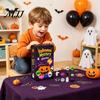 Squeeze Stress Ball Halloween Toy Advent Calendar, 24 Day Ghost Pumpkin Fidget Decompression Toys Set, Collectible Figures Gift Box for