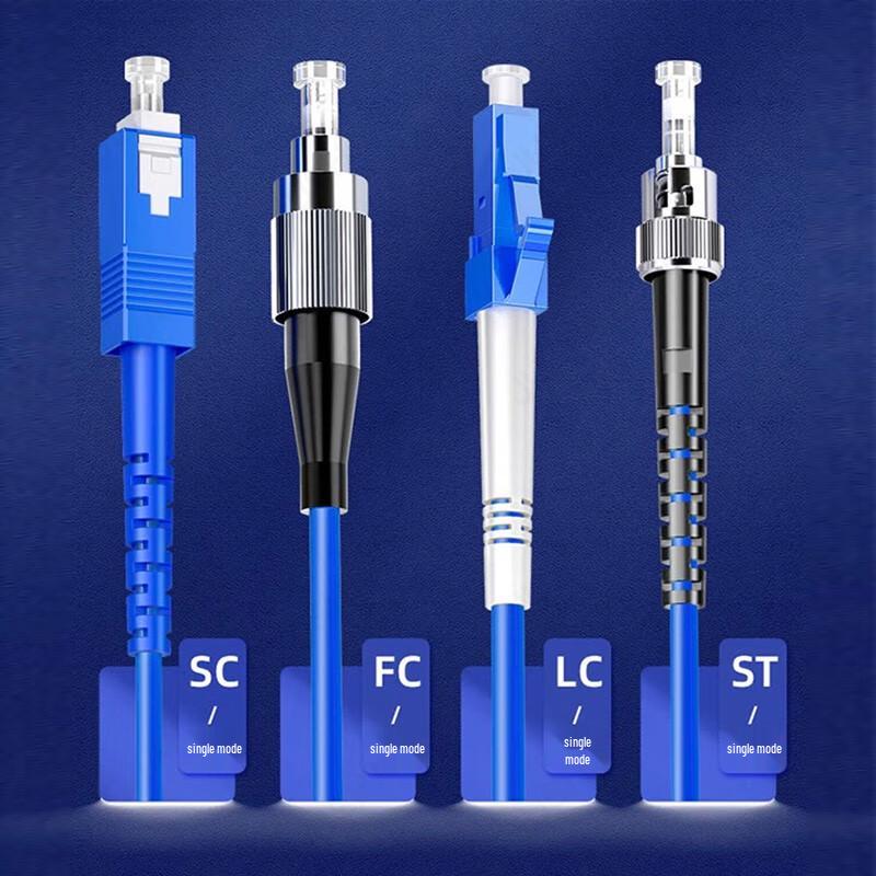 Jushan Armored LC-SC Single Mode Dual Core Fiber Optic Patch Cord