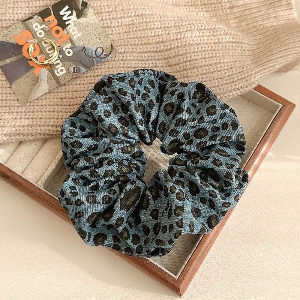 New Autumn/Winter Large Leopard Pattern Large Intestine Hairband Balls Hair Rope Lazy Wind Rope Versatile Hair Accessories