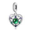 925 Sterling Silver Green Series Flower Tree Apple Pendant DIY Fine Beads Fit Original Charms Bracelet Women Jewelry Diy 1