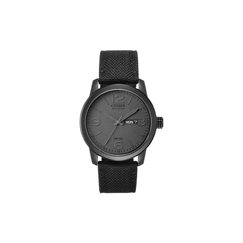 CITIZEN Eco-Drive Series Eco-Drive Outdoor Wind Waterproof Quartz Canvas Strap Men s Watch Black Dial BM8475-00F чёрный