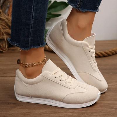 Mode Frühling Herbst Damen Atmungsaktive Flache Sneaker Mode Vielseitig Bequeme Freizeitschuhe Damen Leichte Outdoor-Sneaker