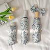 Automatic Digital Print Umbrella with UV Protection - Japanese and Korean Style Women's Sunshade, Three To Five-Fold.