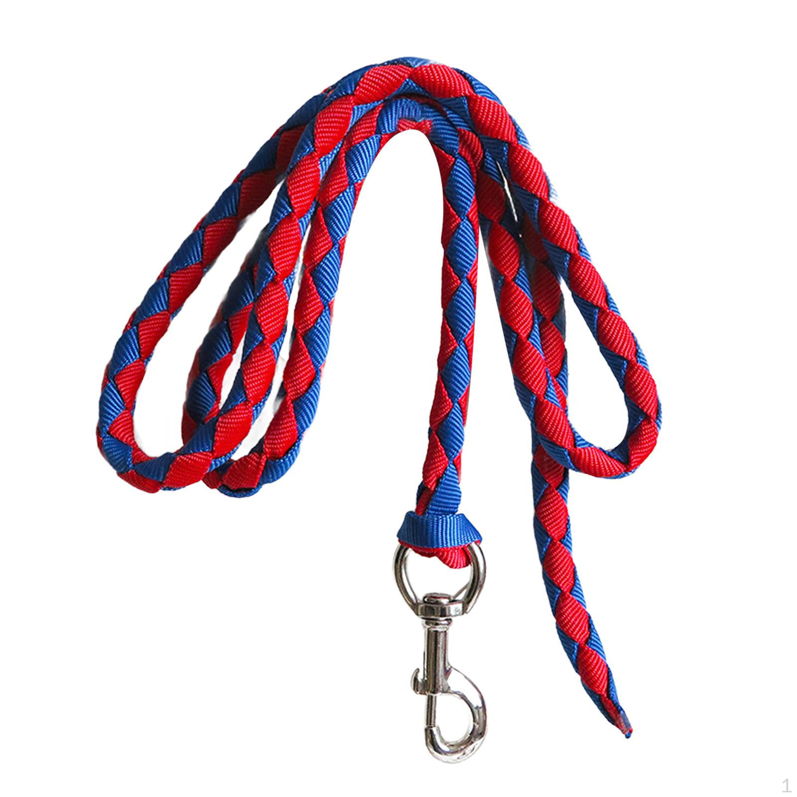 

Horse Rope with Clip for Equestrian Activities 3.5m Red and Blue