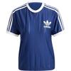 (WMNS) adidas Adicolor 3-Streifen Nadelstreifen T-Shirt Asiatische Größe 'Navy Weiß' Damen IY7228
