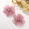 Pink Color Organza Flower Fabric Flower Clothing Accessories Wedding Dress Accessories  Wedding