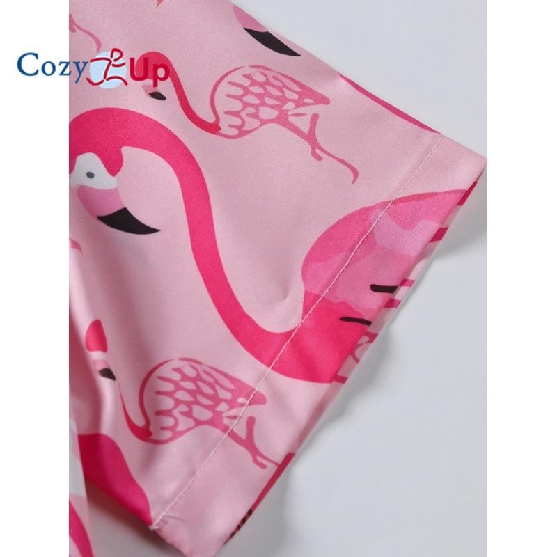 Cămașă casual pentru bărbați Cămașă de vară cu flamingo alb roz Cămașă Hawaii cu mânecă scurtă pentru bărbați
