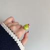 Cute Cream Chocolate Ring Cake Shape Fruit Cake Ring Lovely Strawberry Cake Ring  Hand Ornament