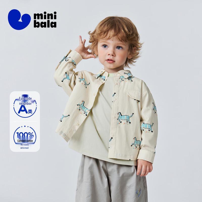 minibala Toddler Boys' Long Sleeve Casual Shirt
