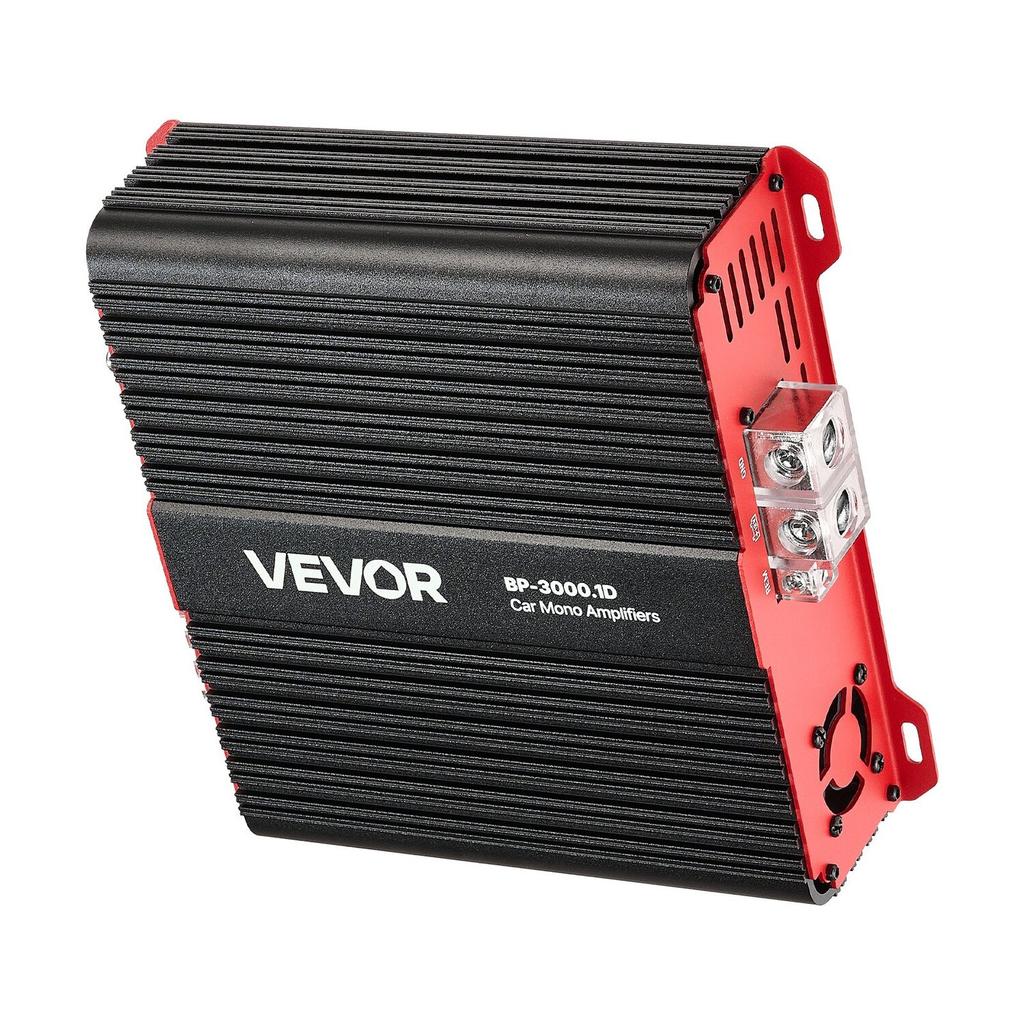 Amplificatore per Auto Monoblocco, 3000W RMS MAX, Stabile a 1/2/4 Ohm, Amplificatore Audio per Auto a 1 Canale Classe D con Controllo Remoto del Livello del Subwoofer, Filtro Passa-Basso