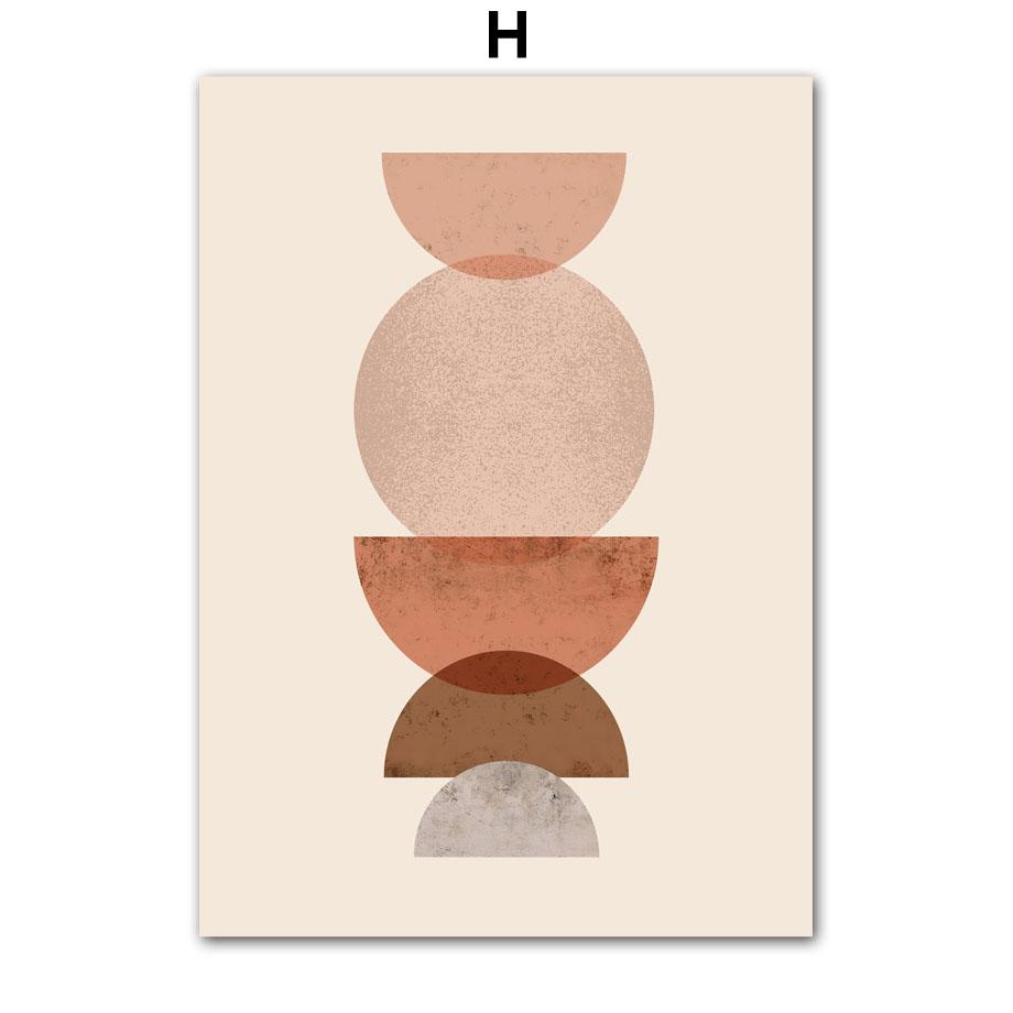 Boho Sunlight Moon Leaf Lines Rainbow Geometry Wall Art Canvas Painting Nordic Posters And Prints Pictures For Living Room Decor