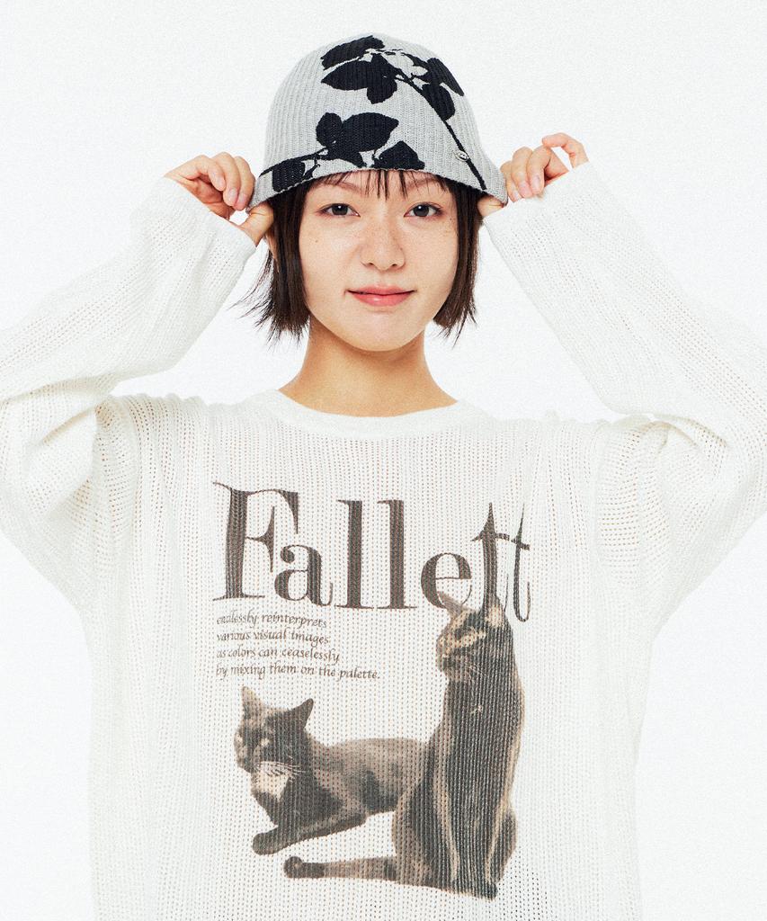 FALLETT Deuce Nero Sci-Fi Knit Ivory