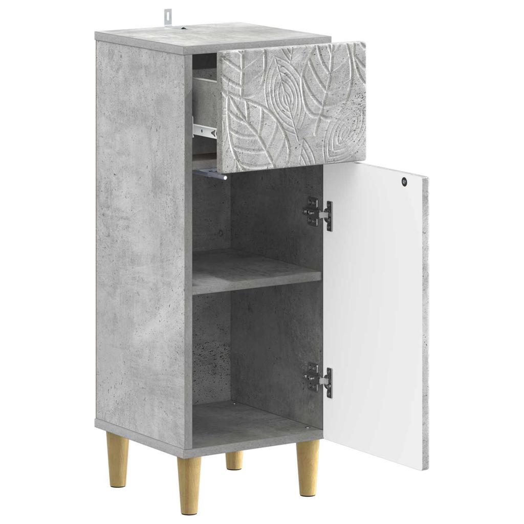 Bathroom Storage Cabinet DELFT Concrete Grey 30 X 31 X 80 Cm