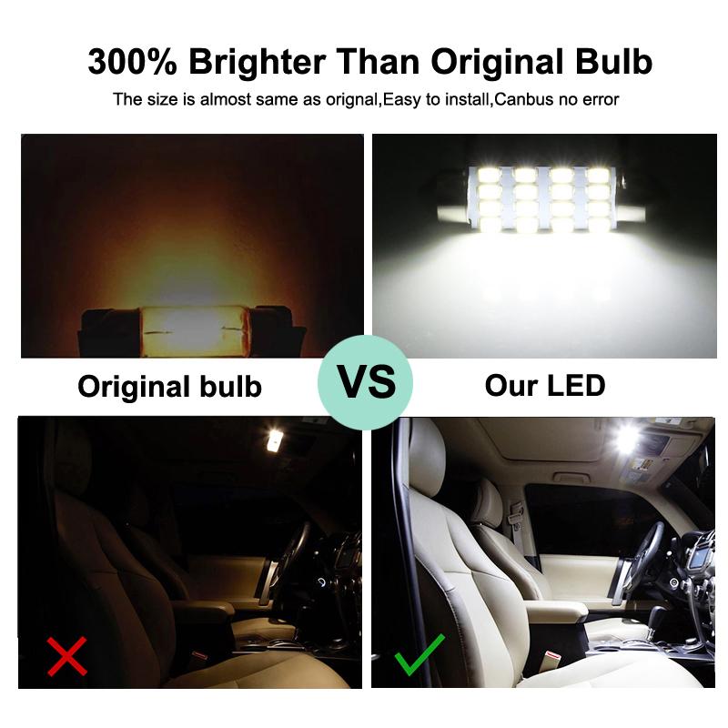 LED Interior Light Bulb Kit For Ford Explorer 1991-2012 2013 2014 2015 2016 2017 2018 2019 Car Lamp Dome Trunk Canbus No Error