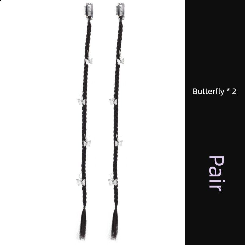 

False Braids Children s Sexy Ponytail Cable Stitch Long Braid Hair Accessories Net Red Braid Buckle Dreadlocks Boxing Braid Wig Butterfly buckle 2