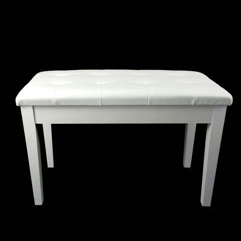 Adjustable Leather Music Stool with Storage Box