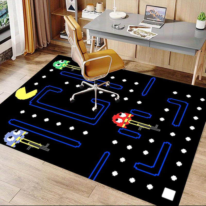 1pc Pacman Adventure Carpet for Playroom Bedroom Living Room Sofa Home Decor,kids Game Area Rug Non-slip Floor Mat Y730147