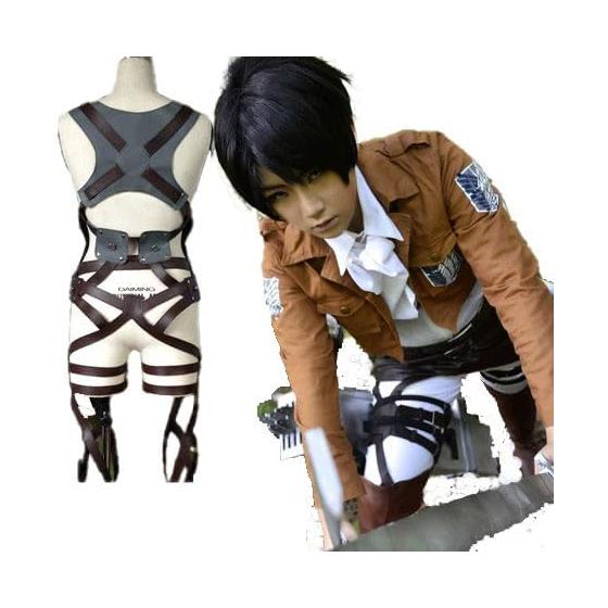 [Gun With] Attack on Titan Full Body Belt Set Cosplay Costume Unisex Survey Corps Eren Mikasa Levi Anime
