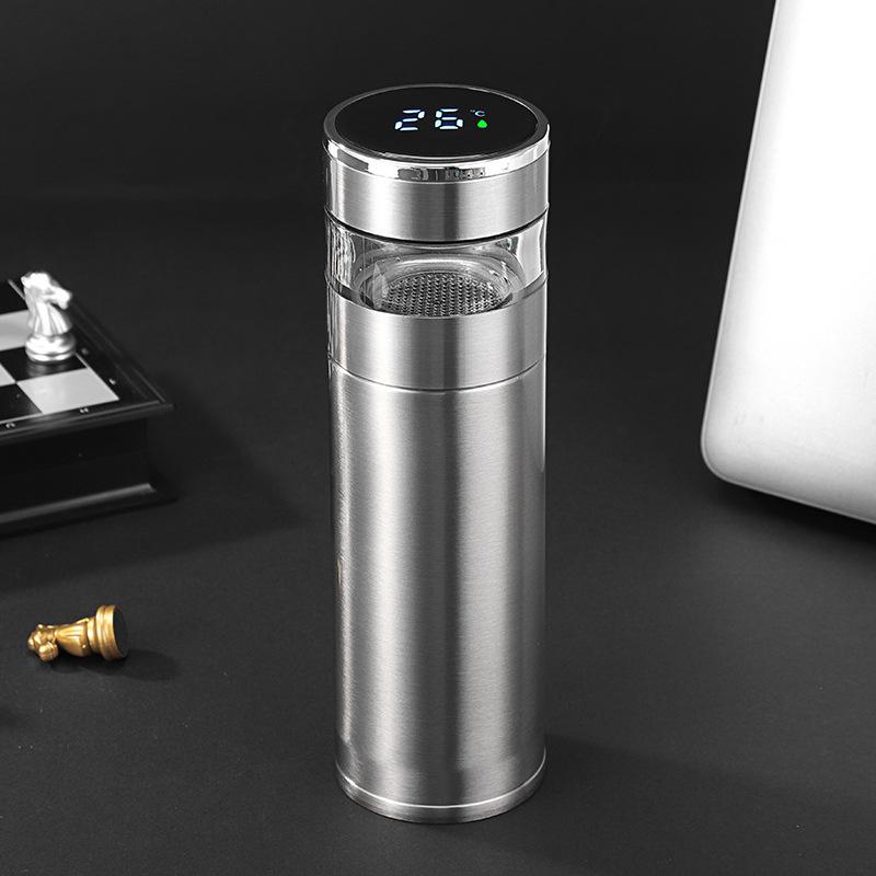 Tazza termica in acciaio inossidabile 316 con display intelligente della temperatura e infusore per tè – Regalo aziendale ideale