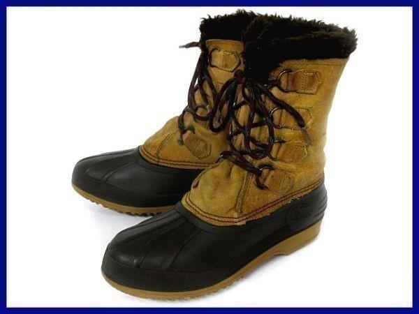 

Сделано в Канаде/Винтаж/SOREL/Кожаные зимние ботинки с внутренним вкладышем/WOS7/23.5-24.5/Коричневый/Высокий класс