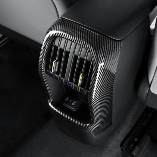 Carbon Fiber Tuning ABS Panel Cover Trims For Hyundai Kona 2024 2025 Accessories