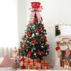Christmas Tree Topper Hat Xmas Party Decoration Bow Star Cap