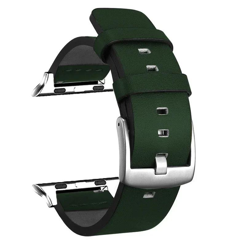 Leather Strap for Apple Watch Ultra 2 Band 49mm 9 8 7 45mm 41mm High Quality Strap for IWatch Series 6 SE 5 4 44mm 40mm Correa