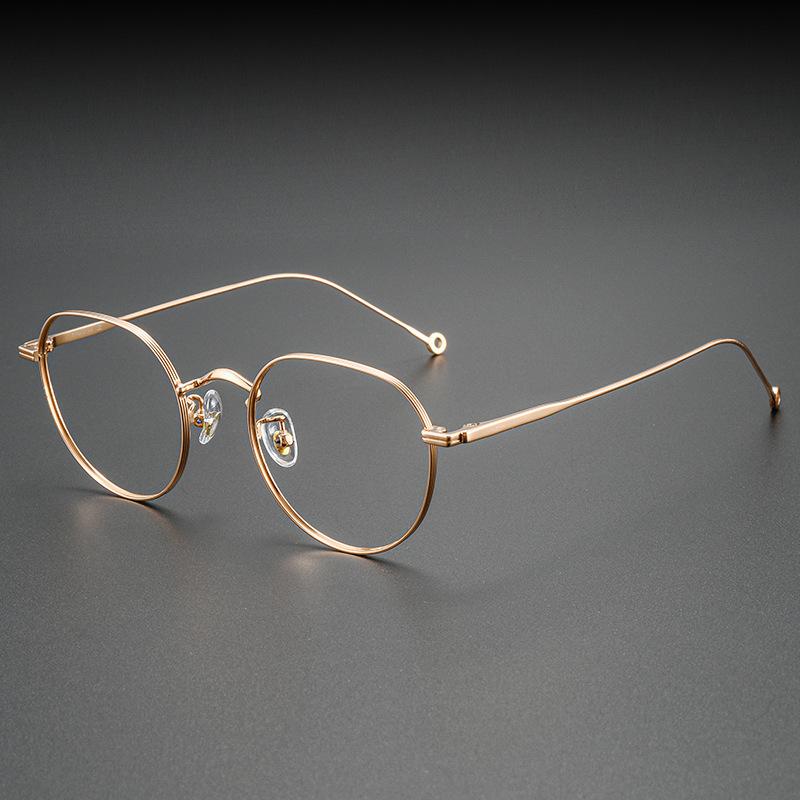 Retro Ultra Light Pure Titanium Round Frame Reading Glasses For Men Women Anti Blue Light Radiation Presbyopic Glasses