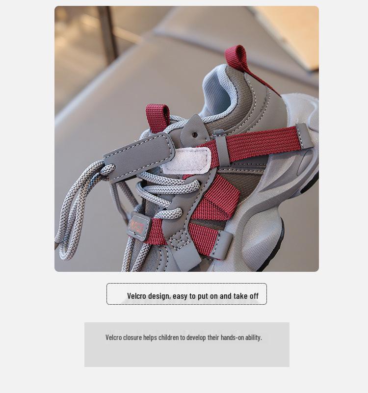 2026 Kids' Leather Sports Shoes: Spring, Autumn Casual Running Sneakers for Boys & Girls