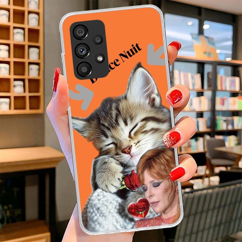 Mylene Farmer Phone Case For Samsung Galaxy A12 A22 A32 A52 A72 A02S Phone Case Note 20 Ultra 10 S10 Plus A51 A71 A50S A20S A10S