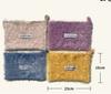 Nordic Style Plush Solid Color Napkin Boxes Issue Bag Thread Napkin Holder Tissue Bag Storage Napkins Tabletop Decoration