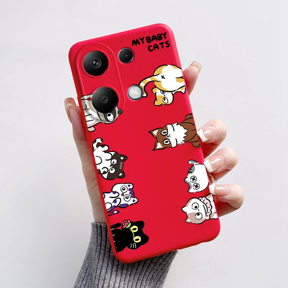 For Poco M6 Pro 4G Case Silicon Cover Soft Bumper for Xiaomi Poco M6 Pro M6Pro 4G Global Phone Cases M 6 Pro Cartoon TPU Shells