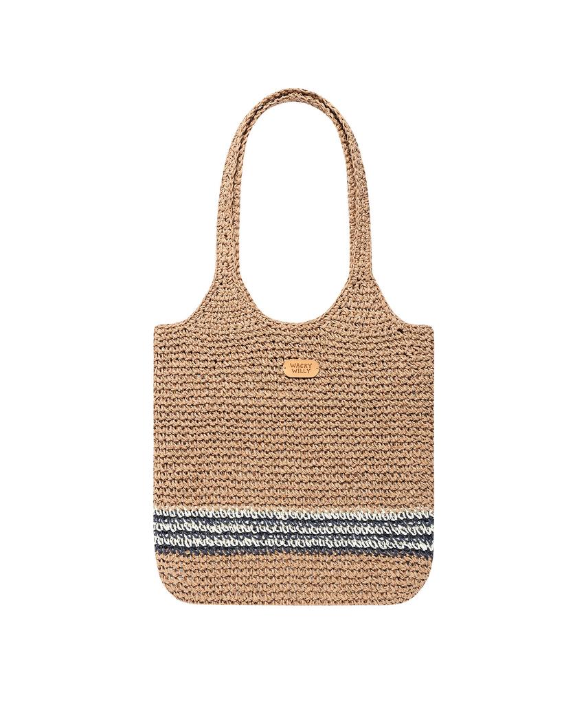Wacky Willy Women'S Rattan Tote Bag Beige