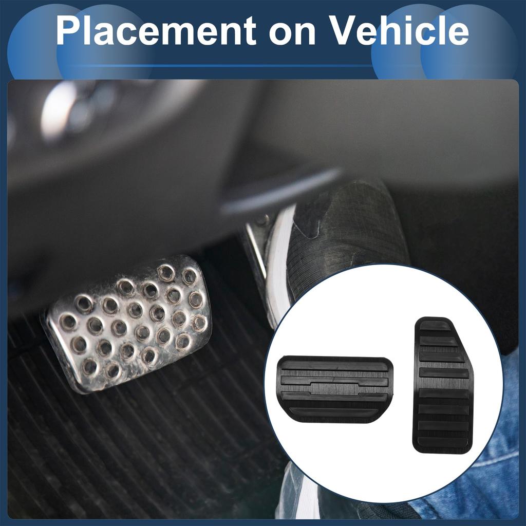 FUELHOOD 2 Pcs Automatic Foot Pedal Pad Foot Axle Pedal Cover for Suzuki Pascia MK54S MK94S / Aluminum Alloy Black