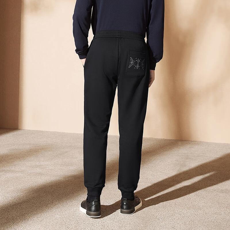 Septwolves Men's Miao Embroidery Xinjiang Cotton Tapered Casual Pants