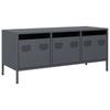 Vidaxl Szafka Rtv, Antracyt, 101,5X39X43,5 Cm, Stal Walcowana Na Zimno