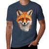 Majestic Charm Captivating Fox Portrait Tshirt Worker Basic Short Sleeve Tee