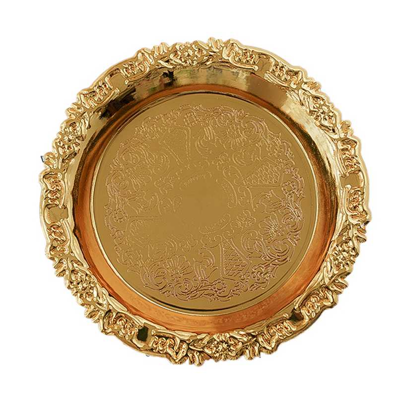 

Европейский стиль ретро Декоративная тарелка для украшений Ожерелье Серьги Поднос для хранения Фото Реквизит Демонстрационная тарелка Поднос для торта