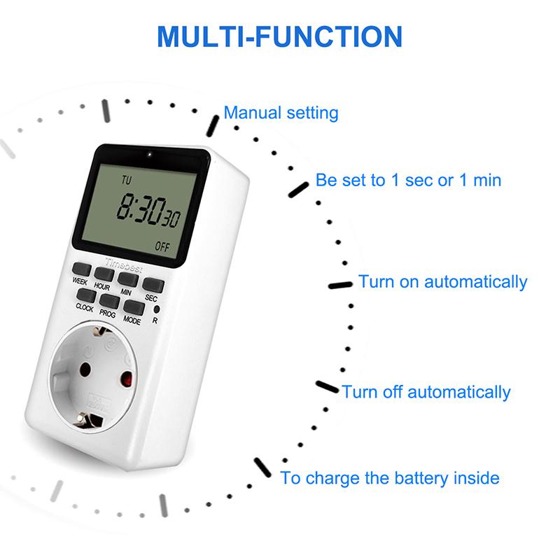 20 Group Setting EU US UK Plug Electronic Digital Kitchen Timer Switch Outlet Week 12/24 Hour Cyclic Program Timing Socket3