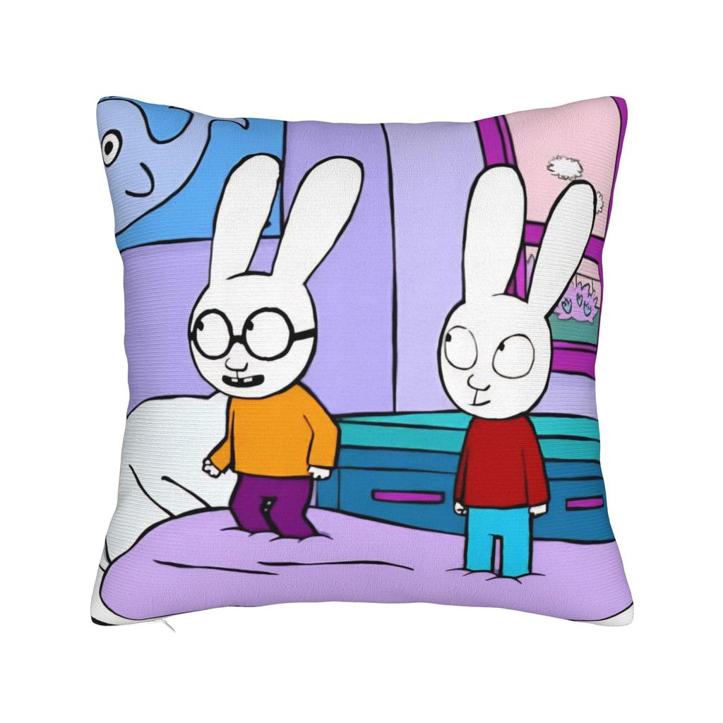 Simons Super Rabbit Ferdinand Square Pillow Cases Cushion Cover Awesome Zipper Decorative Pillowcase for Car x