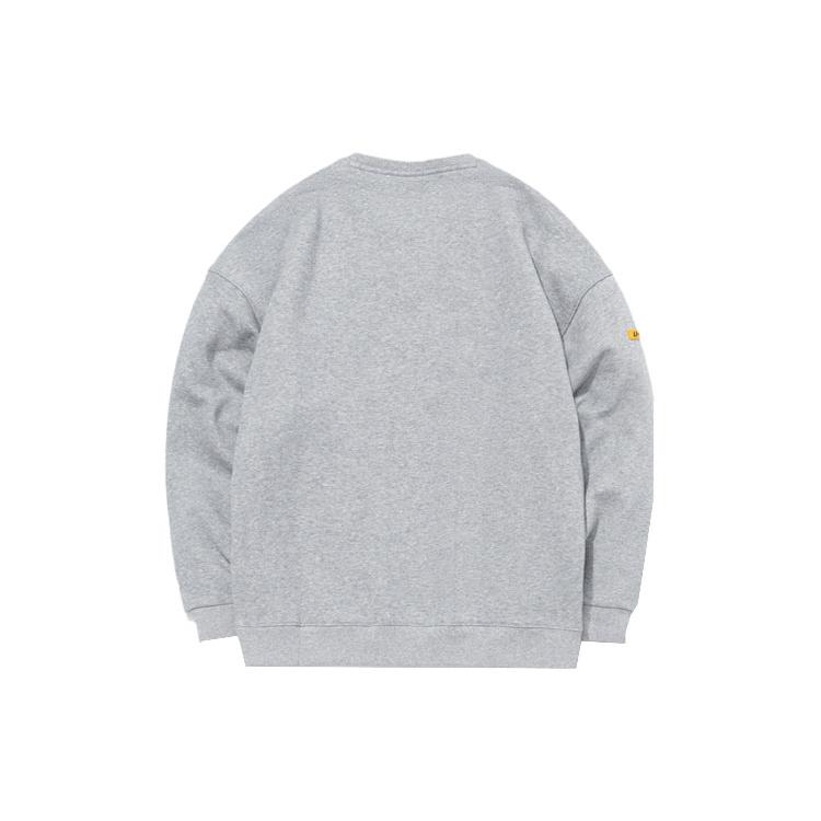 Li Ning Sports Fashion Collection Sweatshirts Unisex Heather Gray Crew Neck Thickened Regular AWDQ708-6