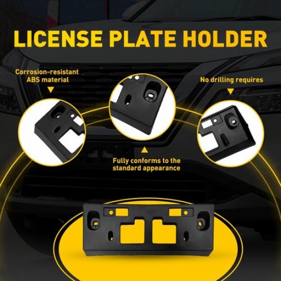 For Nissan Rogue 21 22  Black Front Bumper License Plate Bracket NI1068155 V