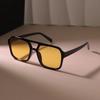 Retro Square Sunglasses Female Male Stylish Retro Sun Eyewear Female Male Frame Sun Eyewear Mirror Travel Punk Gradient Oculos De Sol