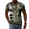 3D Casual Wolf Print T Shirt Men Women Summer Animal Tee Man O Neck Short Sleeve Loose Tops Breathable Couples T Shirts